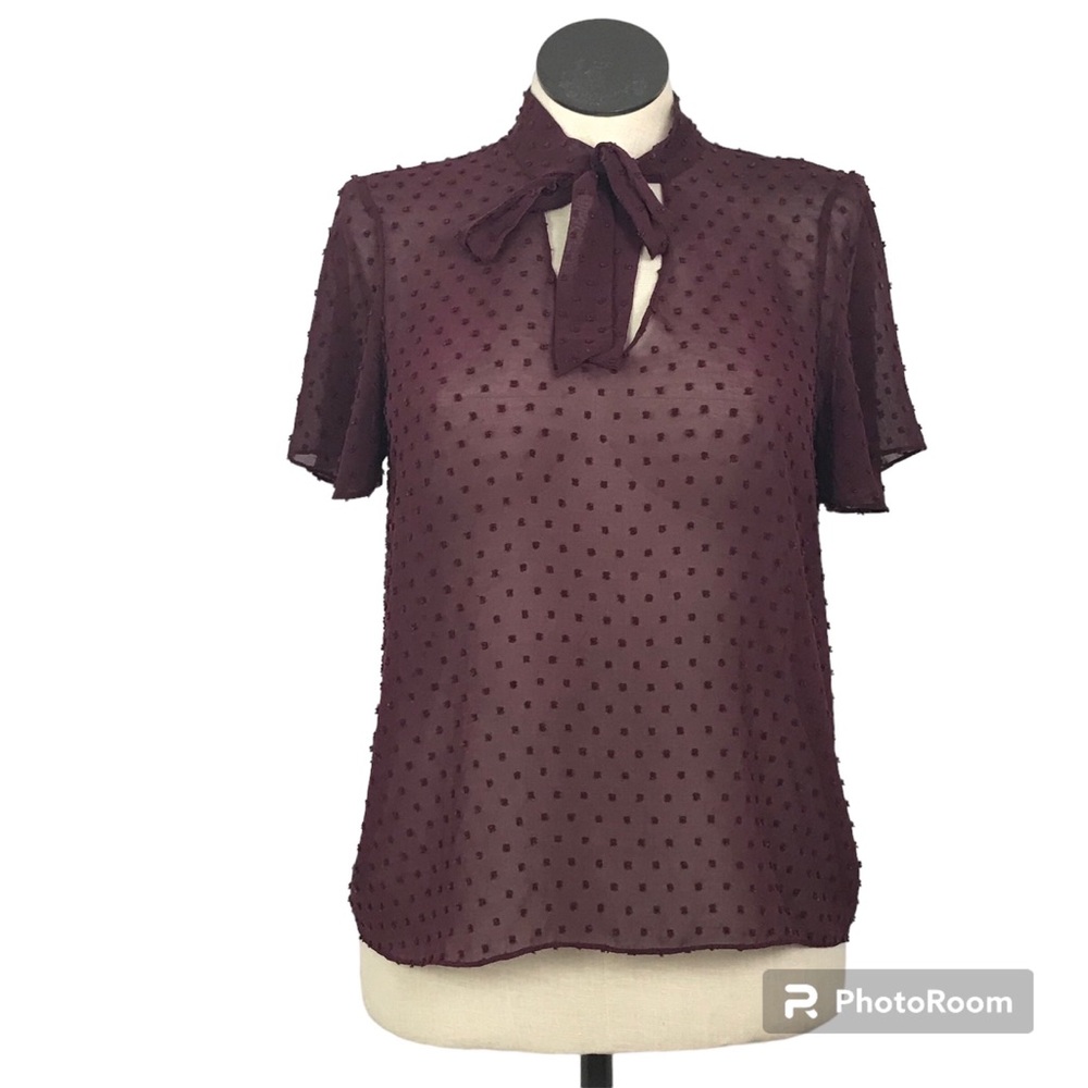 B B Dakota Short Cap Sleeves Shirt Womens Sz L Color Purple Pullover Lightweight